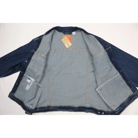 Levi's Men's Denim Trucker Jacket Dark Wash Blue Sz 3XL 07158-0021 - Picture 8 of 16